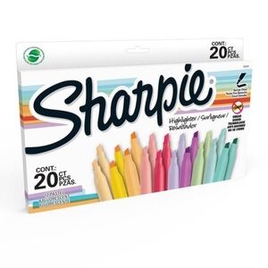 Sharpie 20 Pk Pastel and Fluorescent Highlighters NEW